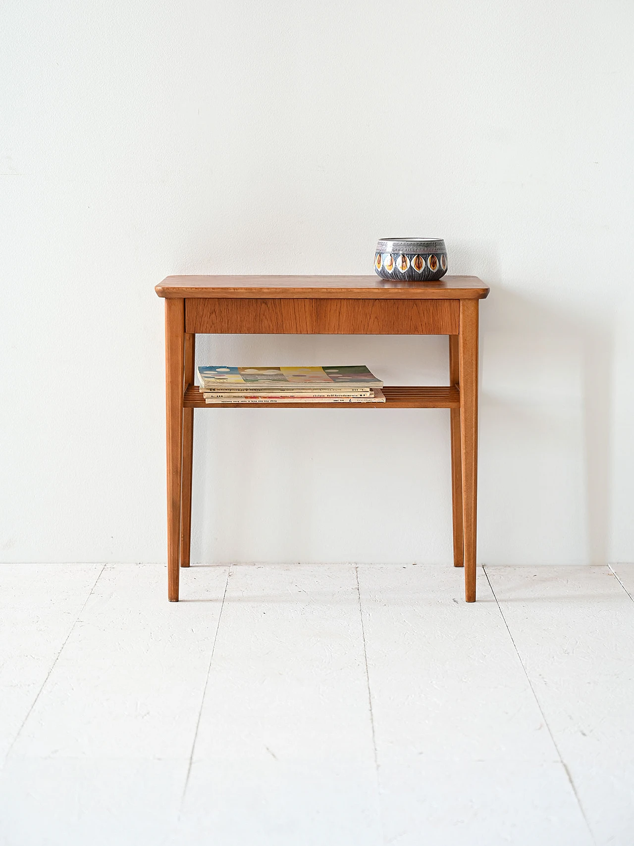 1960s teak bedside table 1