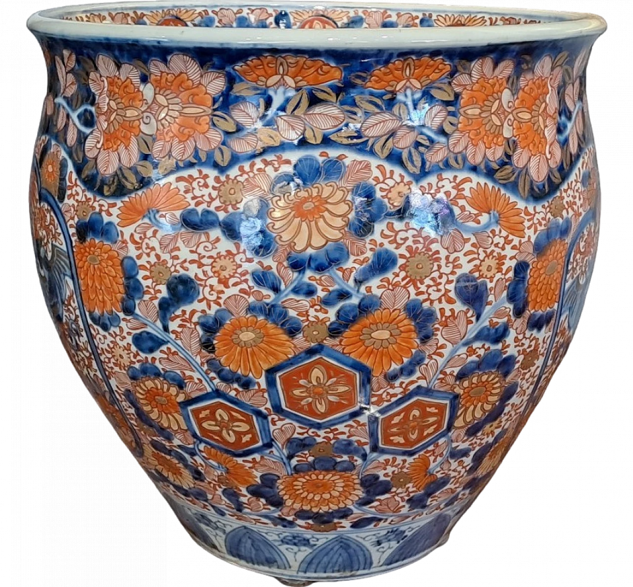 Large Imari Cachepot in japanese ceramic, 19th century 8