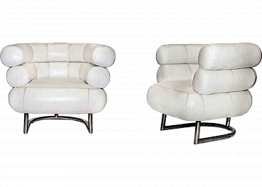 Eileen Gray, Pair of Bibendum Armchairs, 2000s