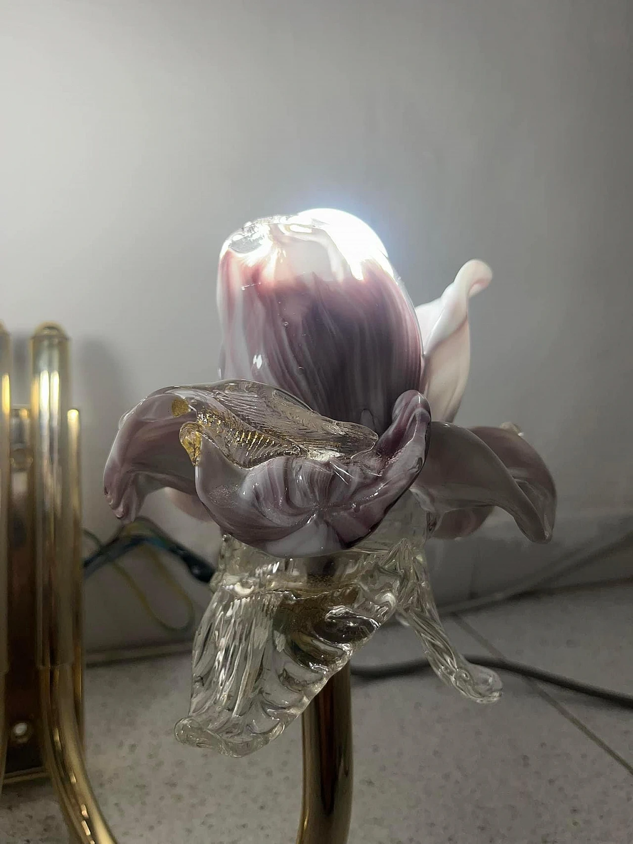 Pink and gold Murano wall light 4