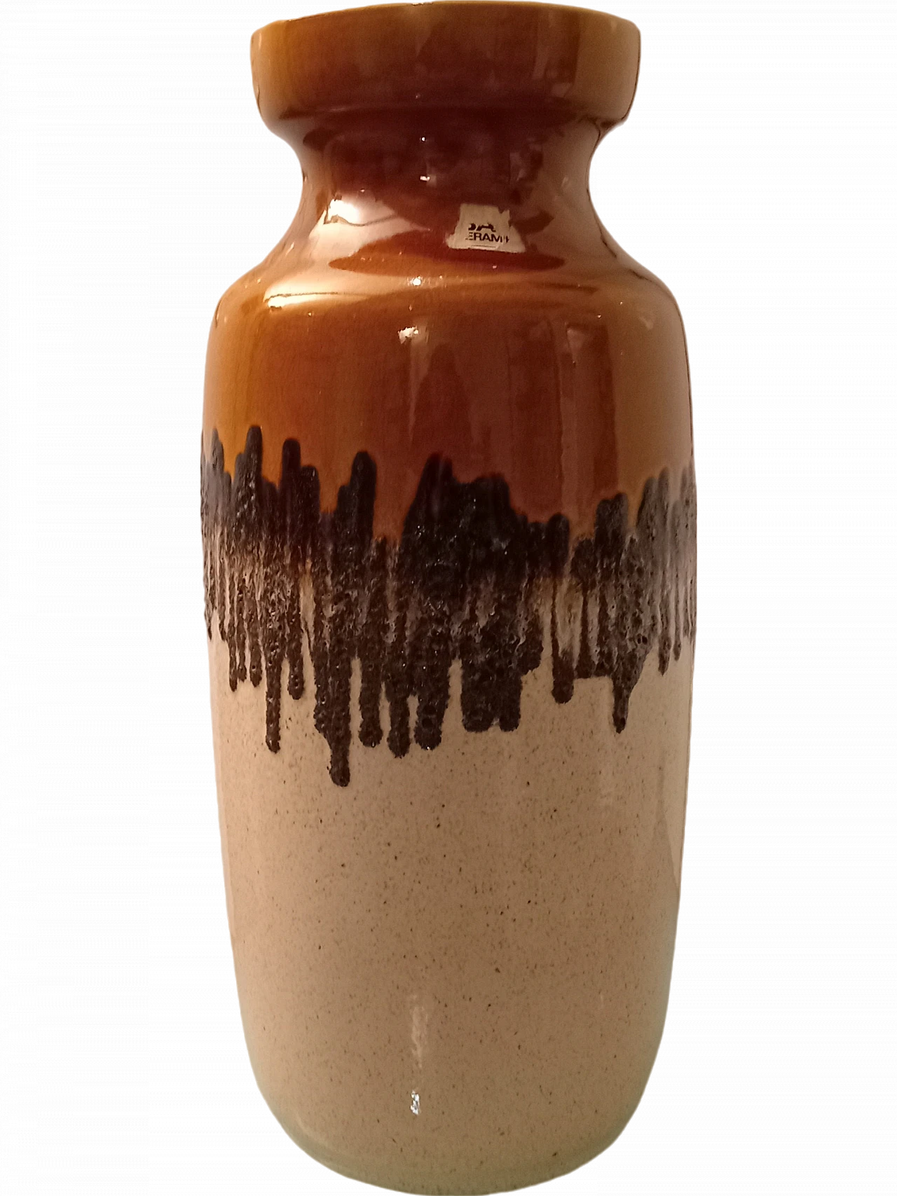 Bay ceramic vase west Germany with lavic decoration, 1970s 6