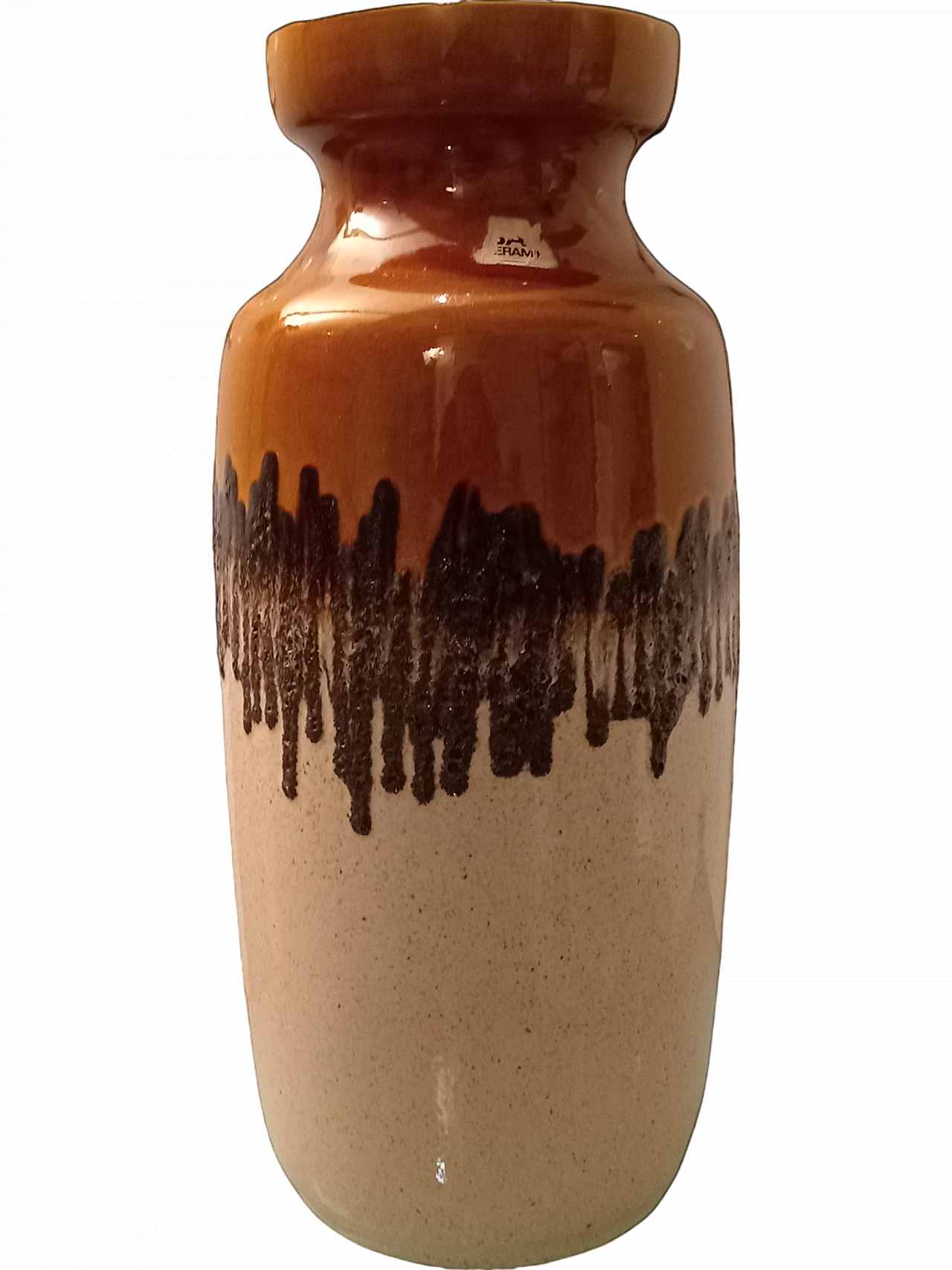 Bay ceramic vase west Germany with lavic decoration, 1970s 10