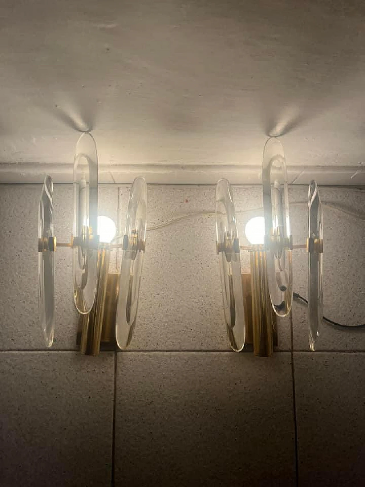 Pair of Gaetano Sciolari wall lights, '70s 1