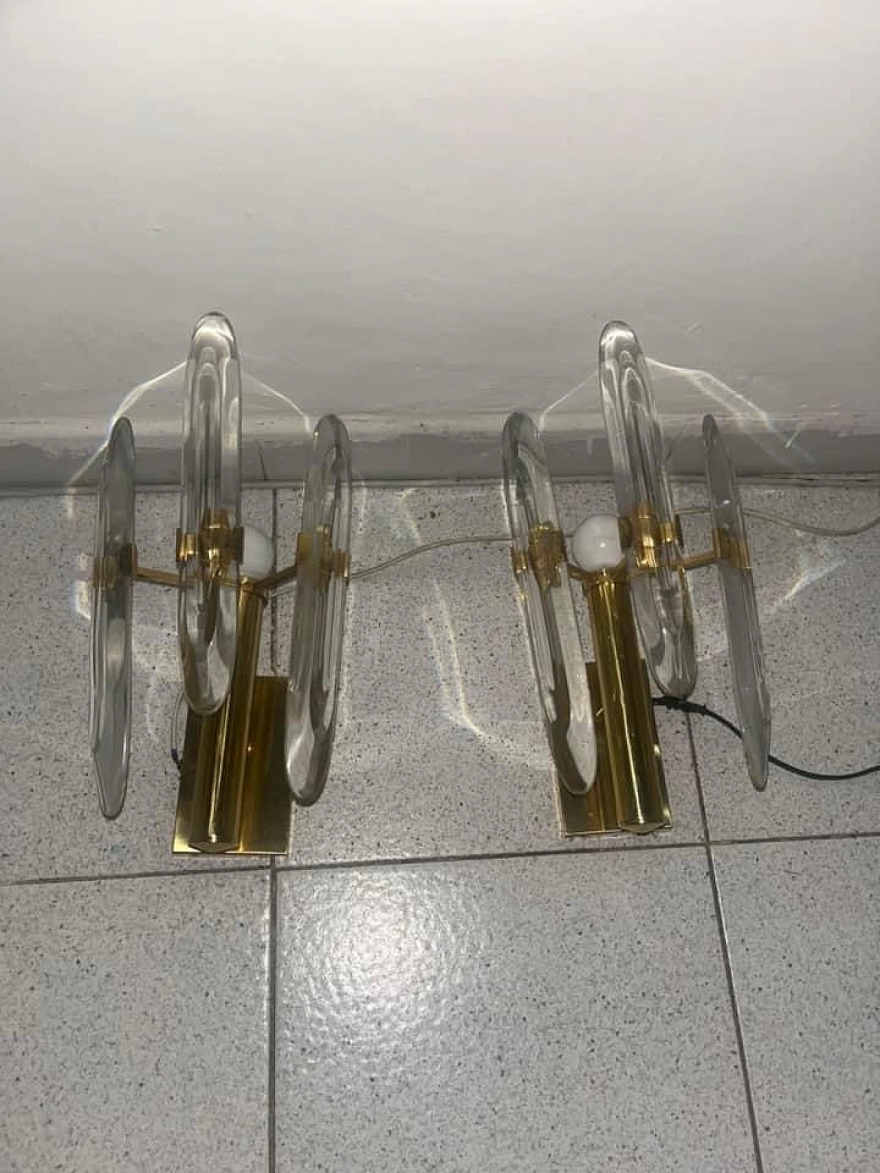 Pair of Gaetano Sciolari wall lights, '70s 6