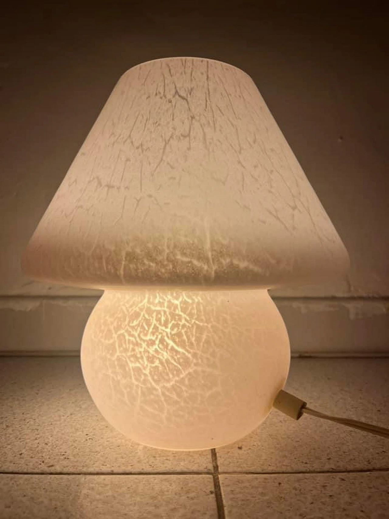 Pink mushroom Murano lamp 1