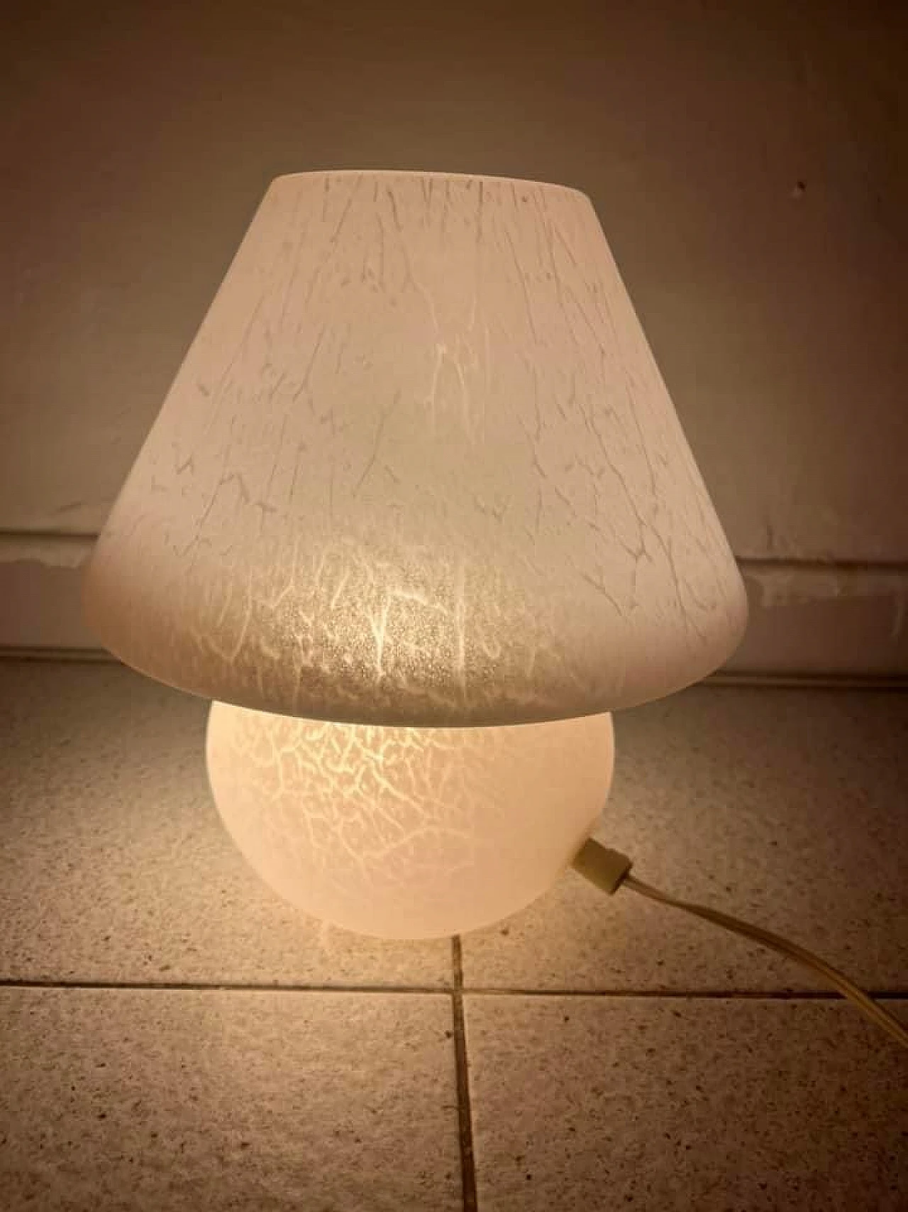 Pink mushroom Murano lamp 3