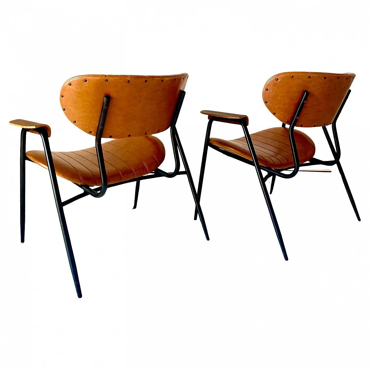 Pair of armchairs by Gastone Rinaldi for RIMA, 60s 4