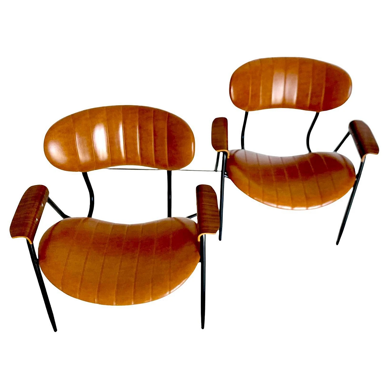 Pair of armchairs by Gastone Rinaldi for RIMA, 60s 6