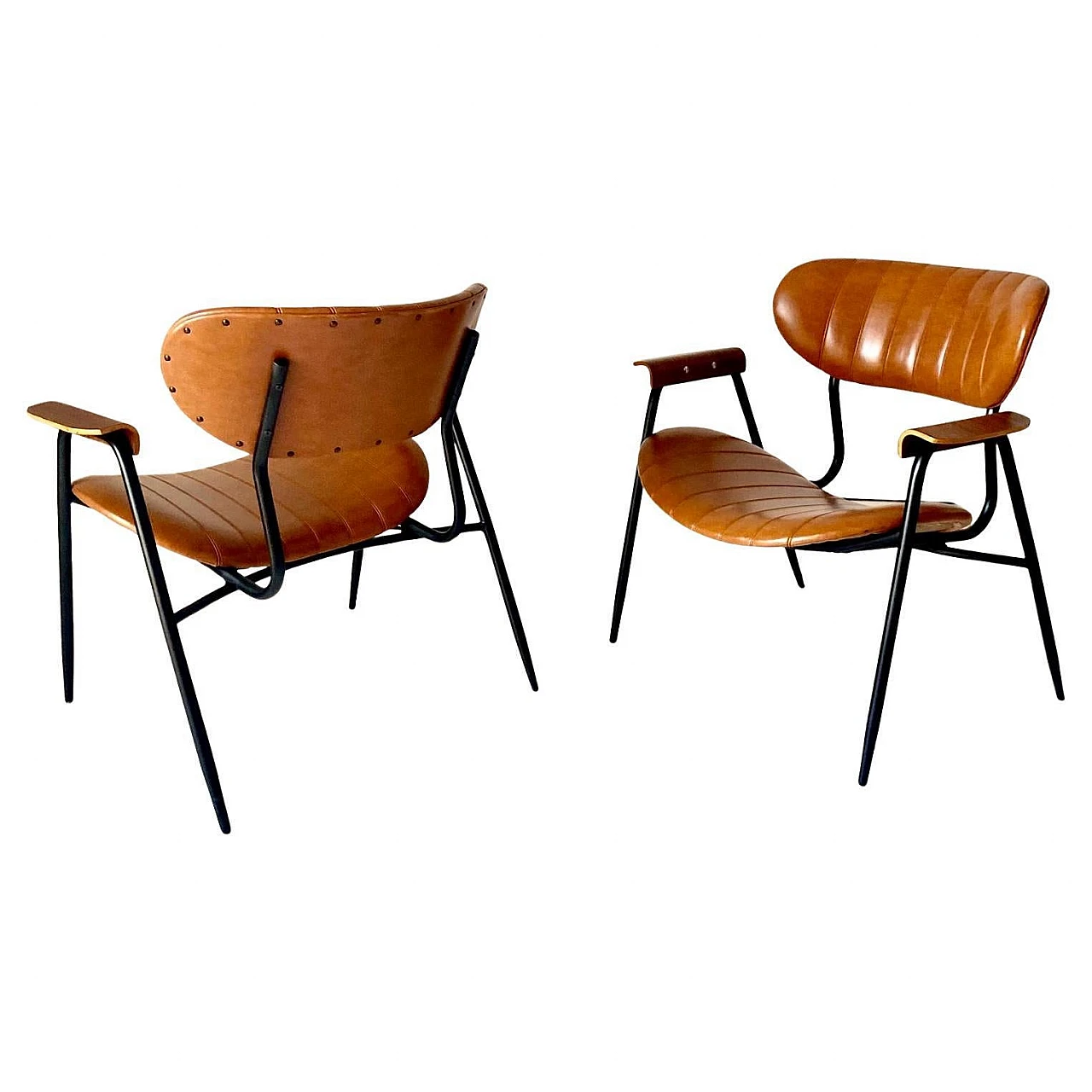 Pair of armchairs by Gastone Rinaldi for RIMA, 60s 7