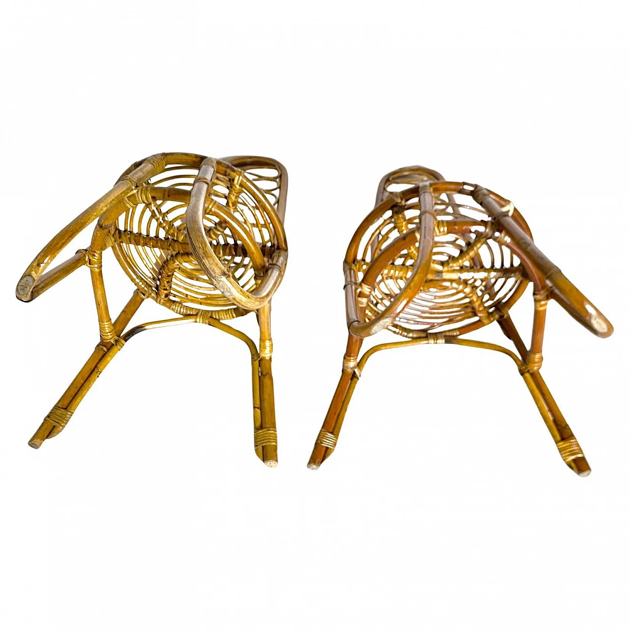 Pair of bamboo chairs from the 1960s, designed by Bonacina 13