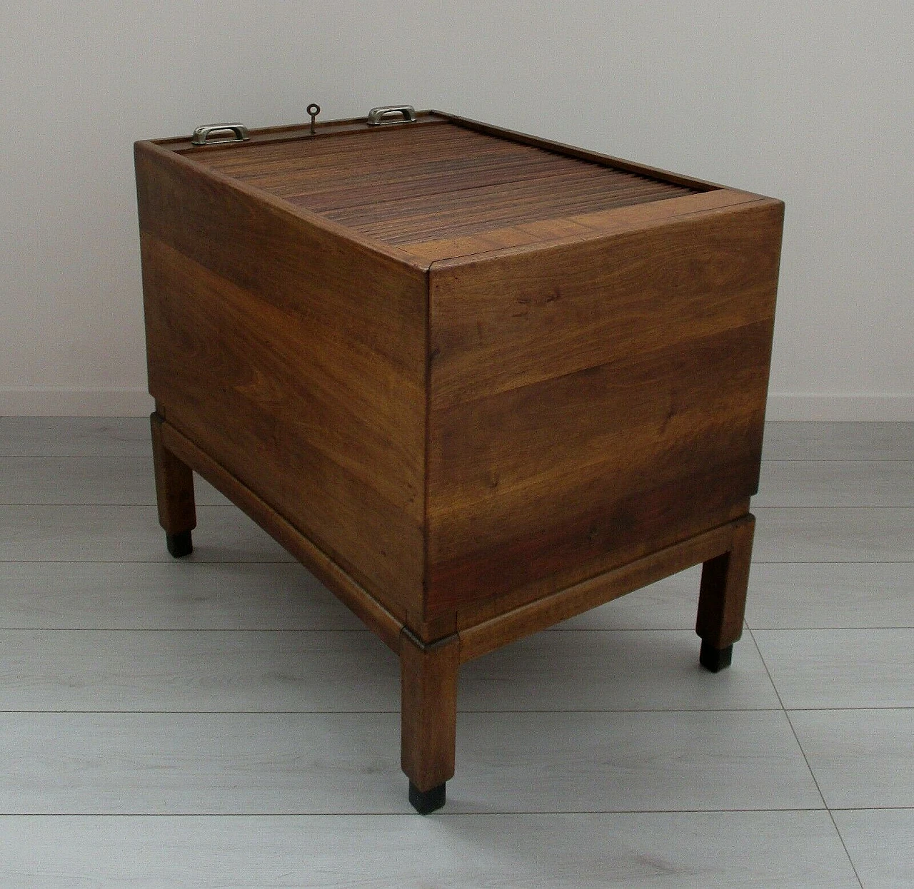 Office filing cabinet in walnut wood, 1930s 3