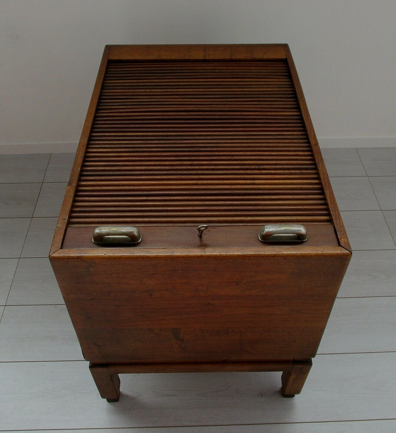 Office filing cabinet in walnut wood, 1930s 4