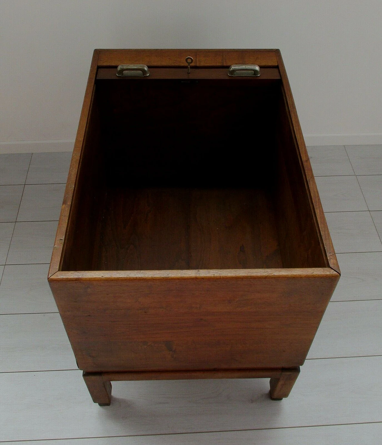 Office filing cabinet in walnut wood, 1930s 5