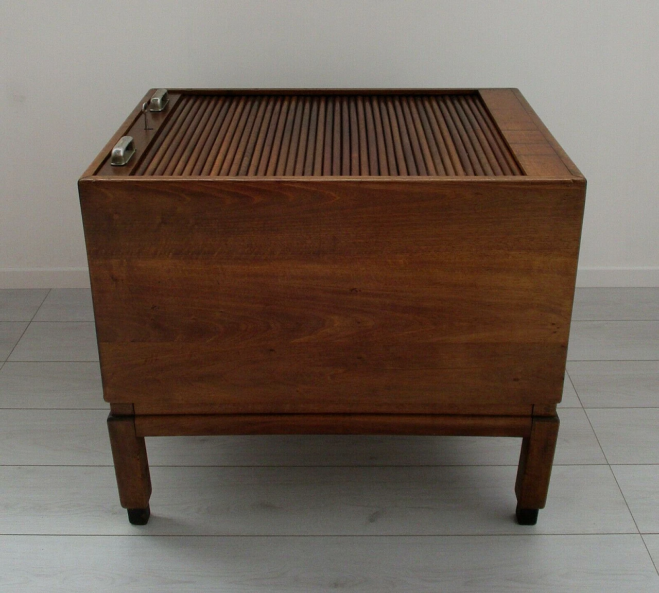 Office filing cabinet in walnut wood, 1930s 6