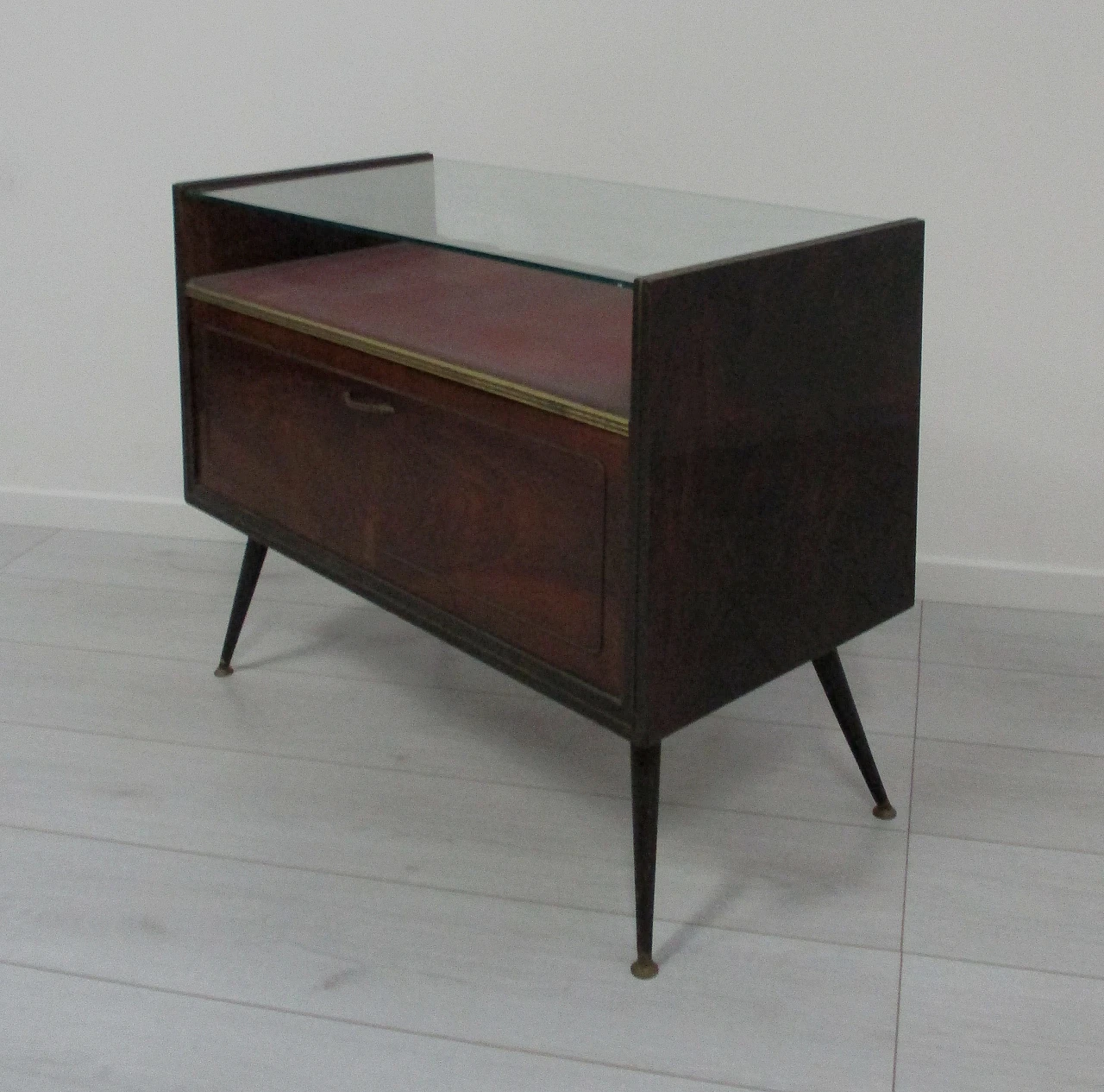 Bar cabinet with Philips turntable by Nanetti, 1950s 4