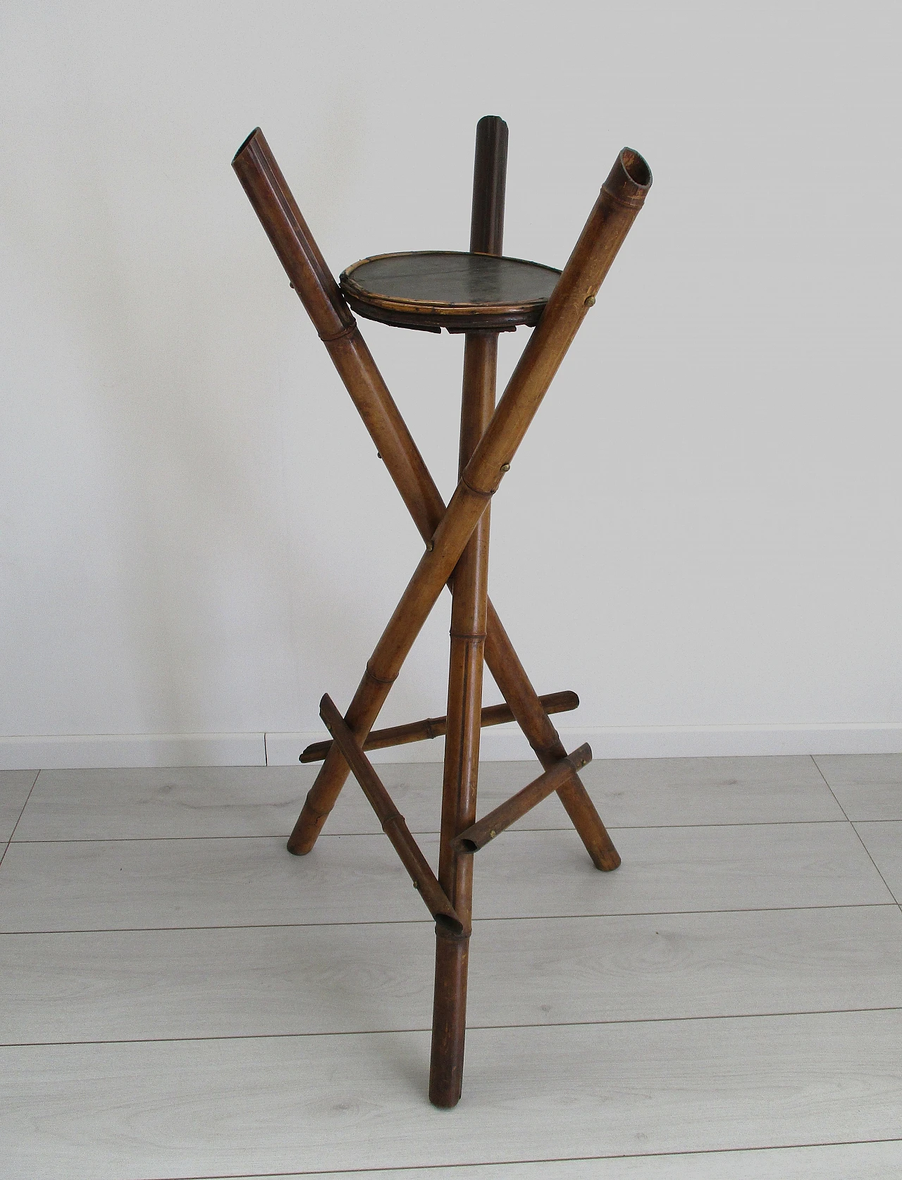 Bamboo tripod planter with three stands, 1920s 1