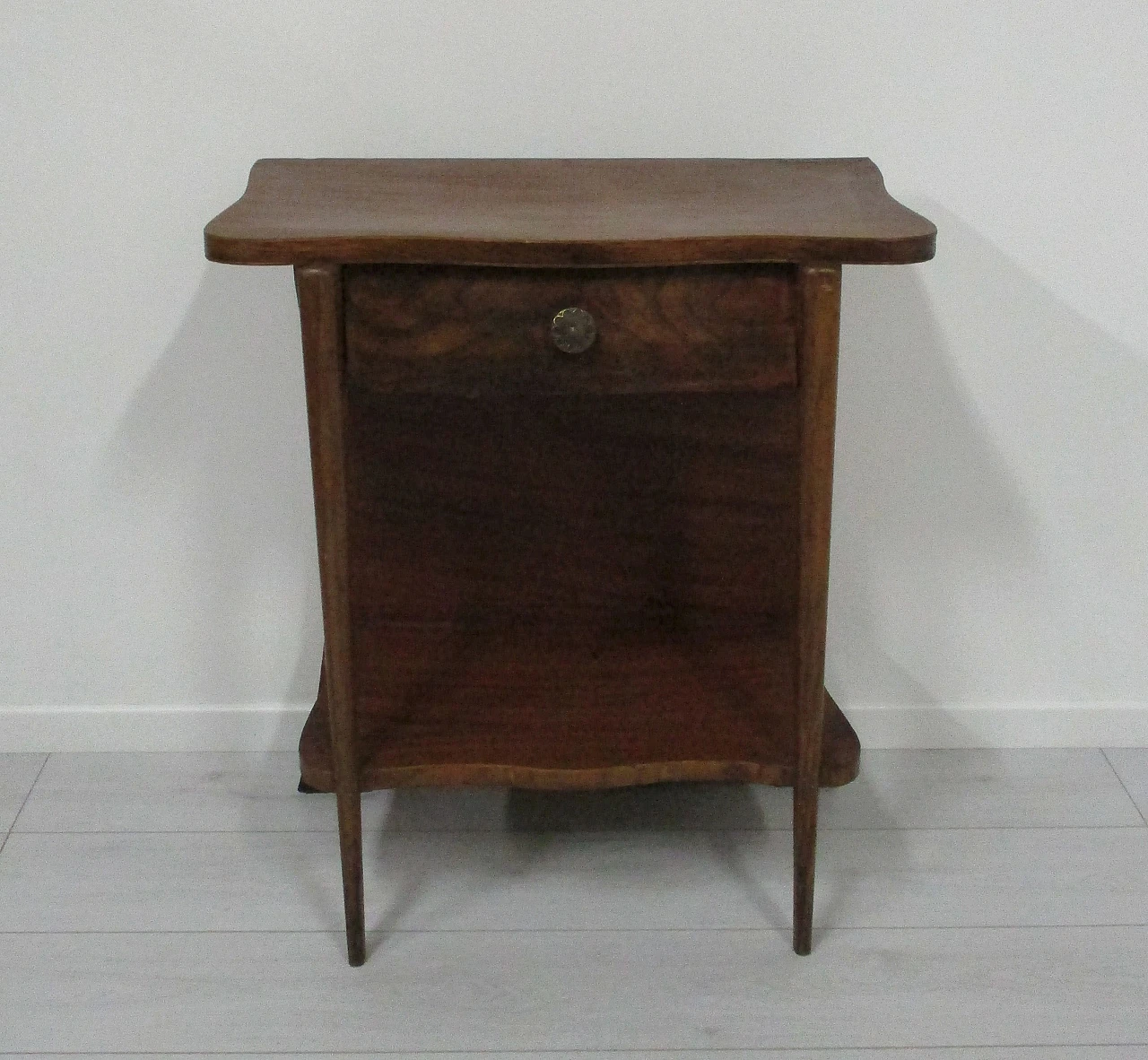 Side table with Philips music turntable in oak wood, 1950s 3