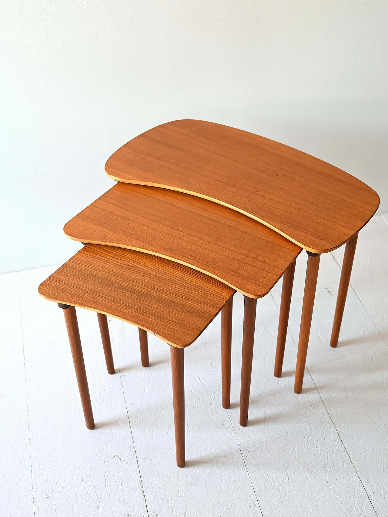 Scandinavian coffee table set, 60s 5