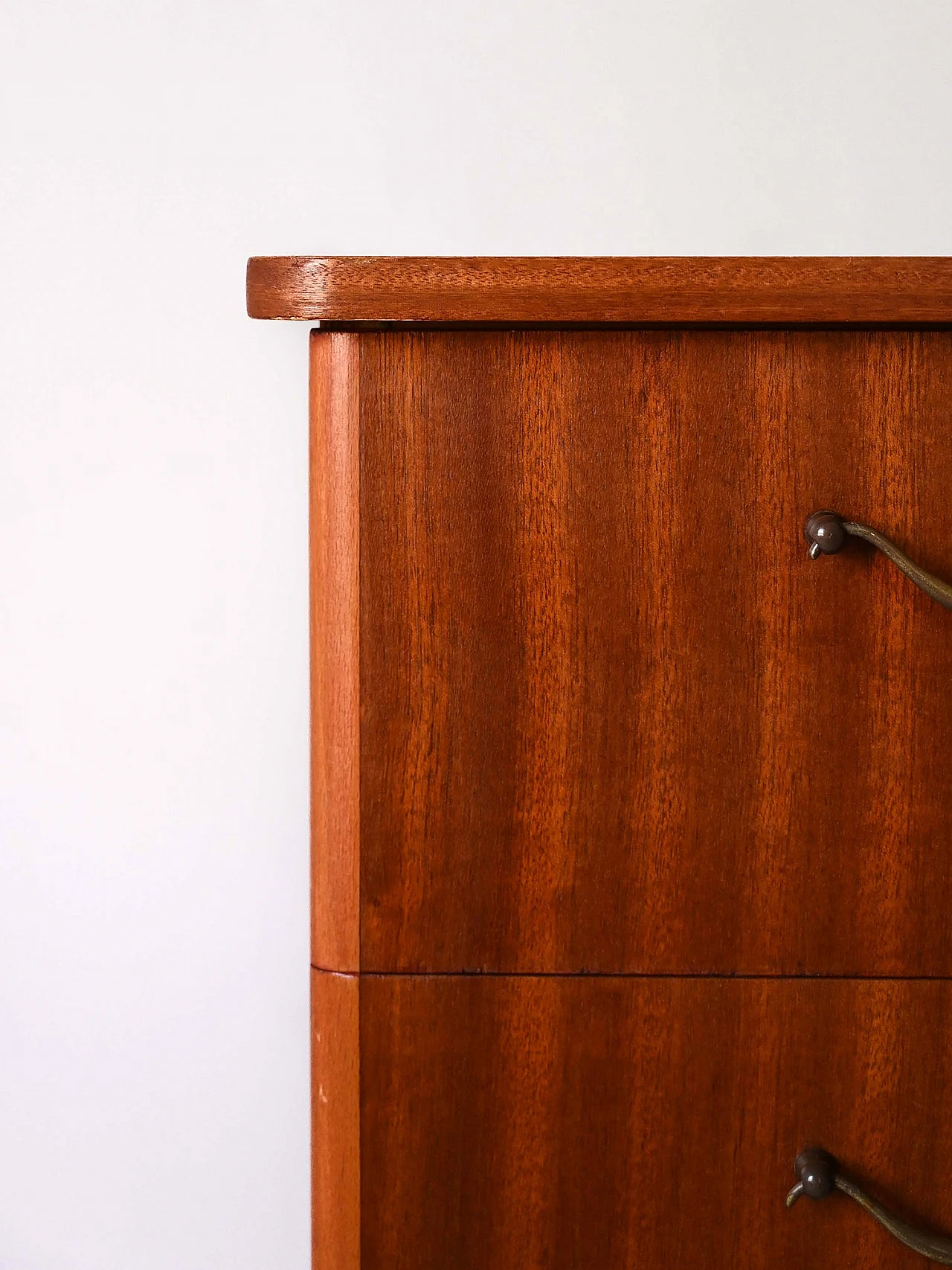 Chest of drawers with metal handles, 60s 5