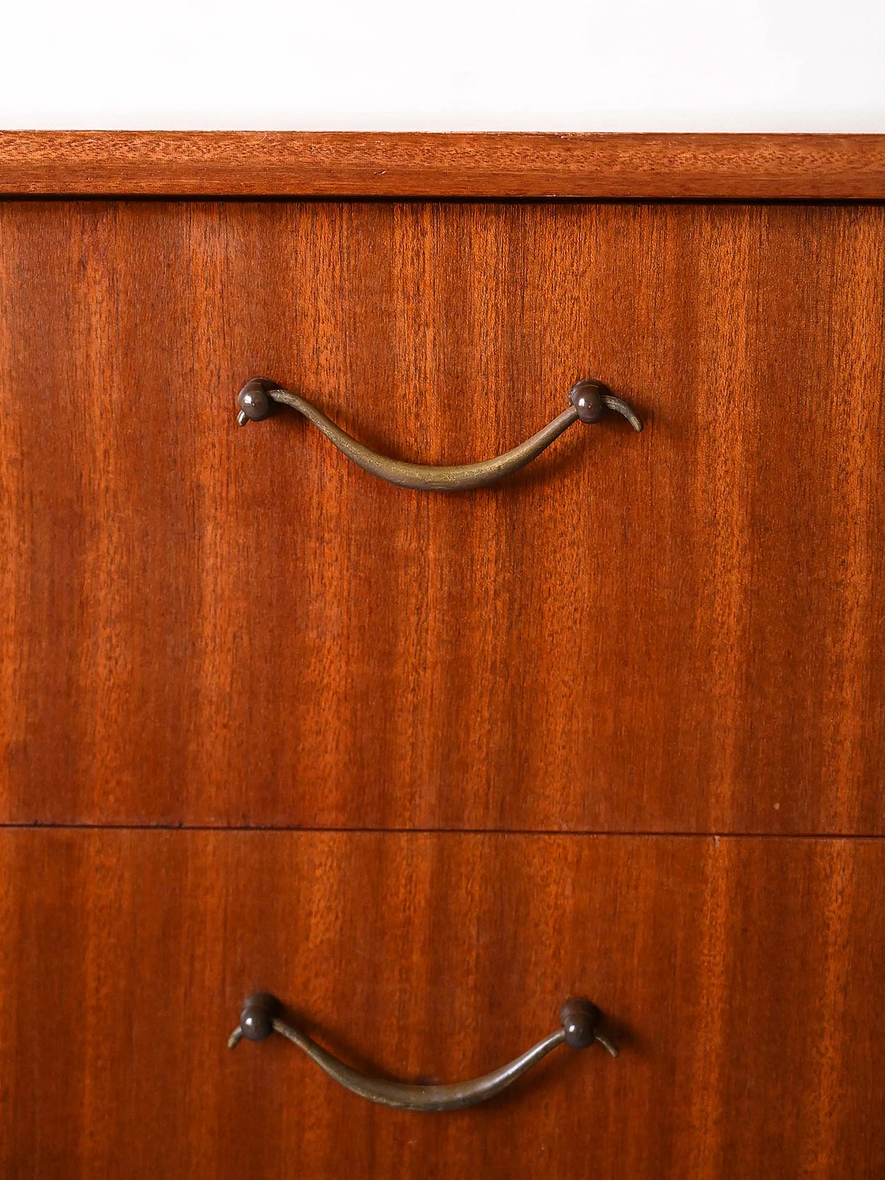 Chest of drawers with metal handles, 60s 7