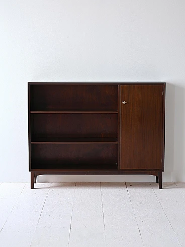 Vintage bookcase with door