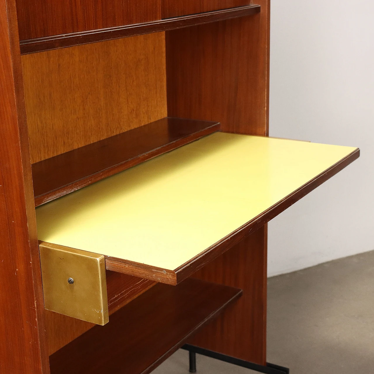 Libreria in legno impiallacciato mogano e formica, anni '60 7