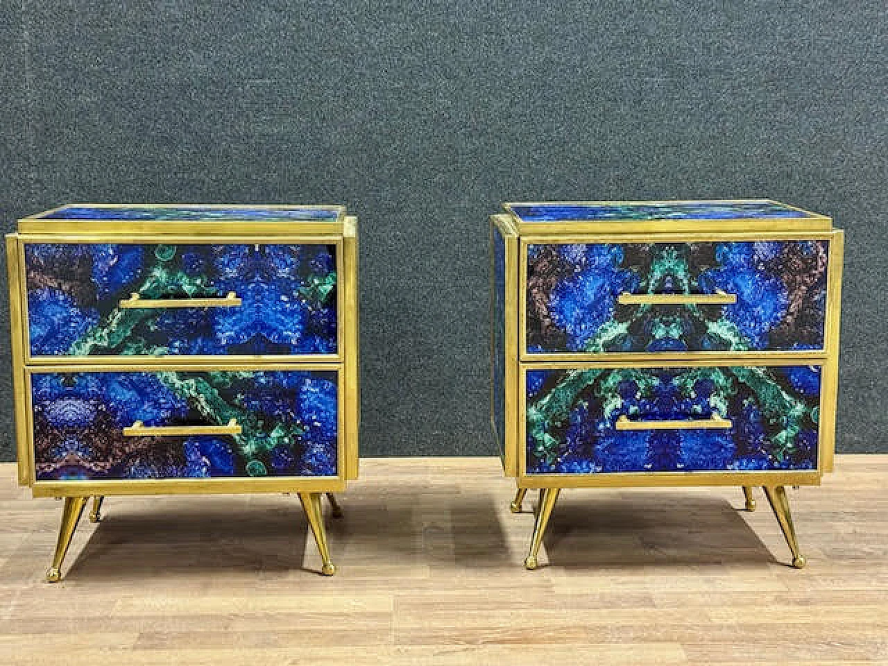 Pair of bedside table, 80s 2