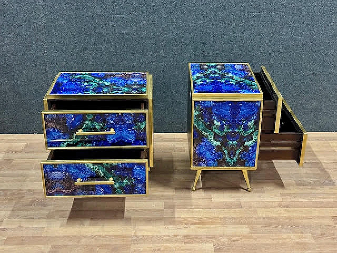 Pair of bedside table, 80s 10