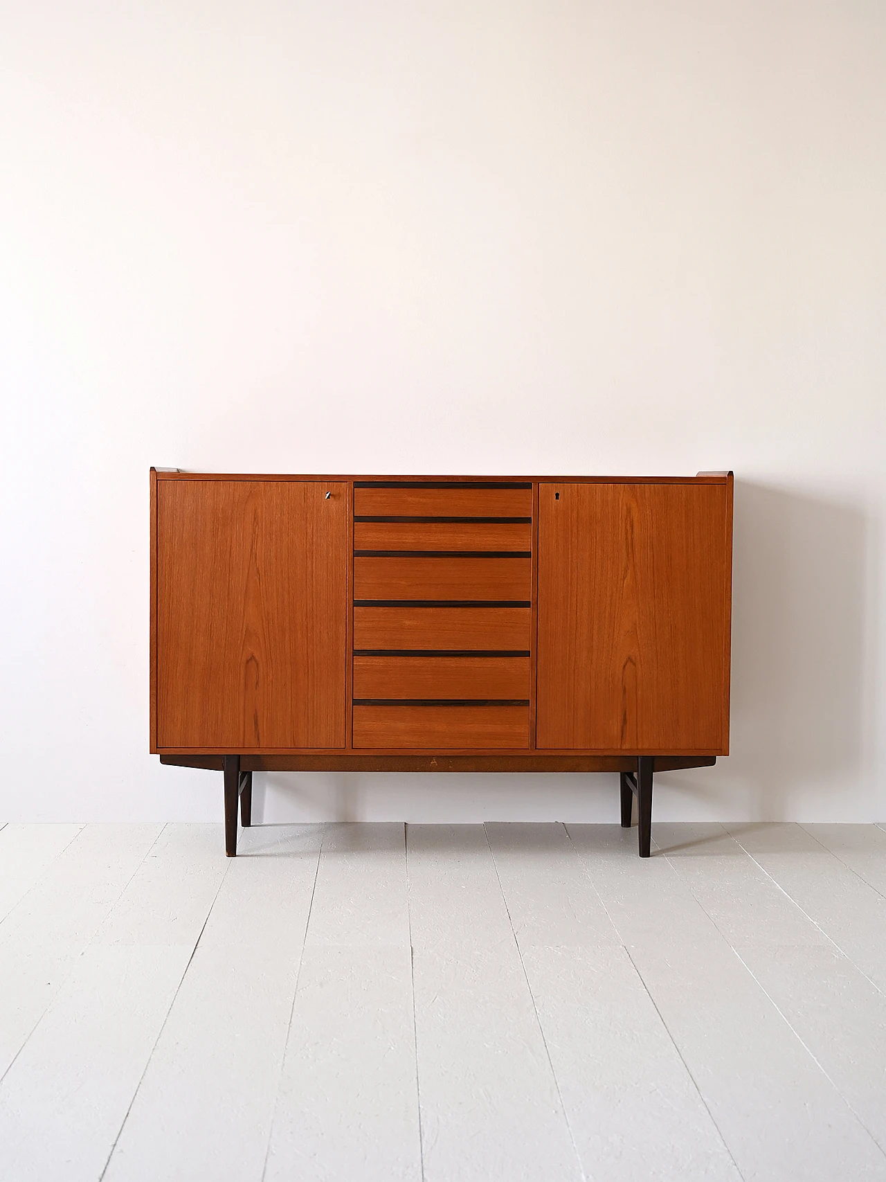 Scandinavian teak highboard, 1950s 2