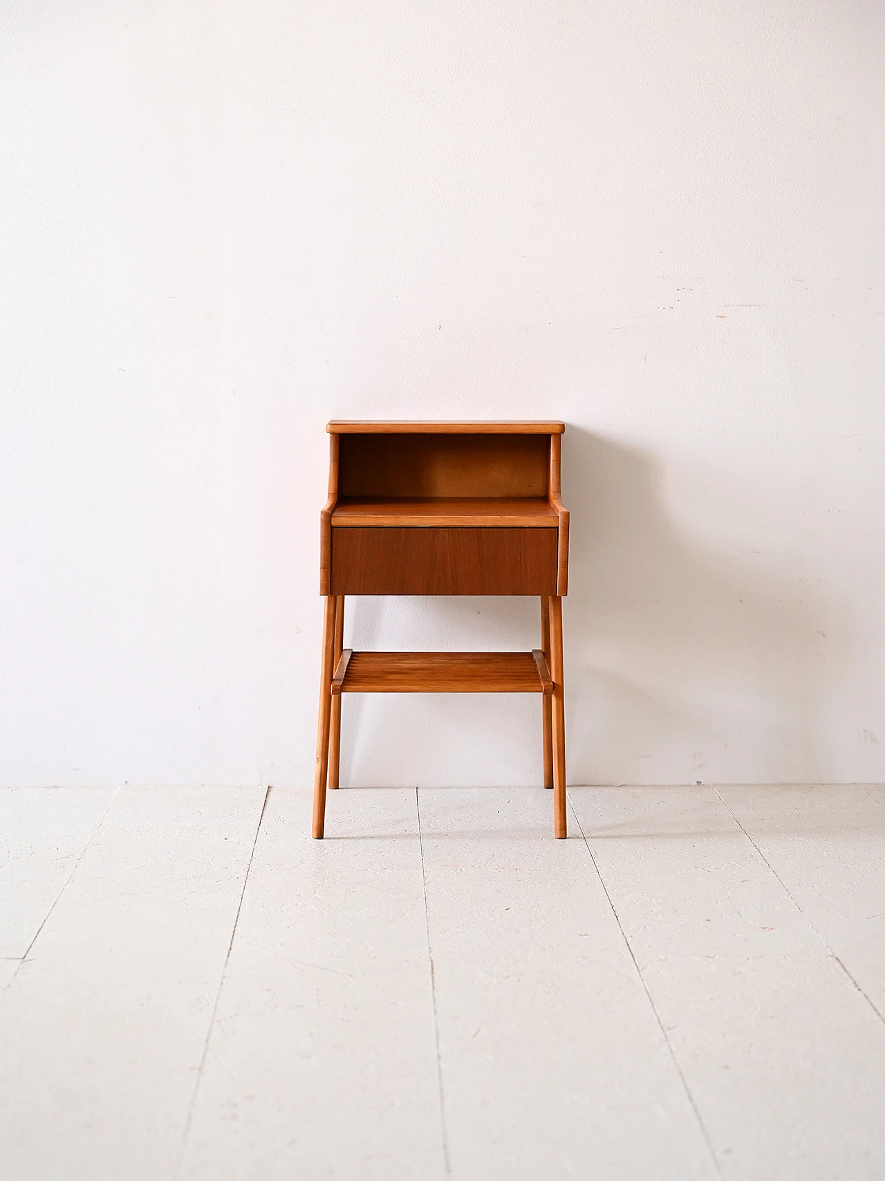 Danish bedside table with magazine rack 2