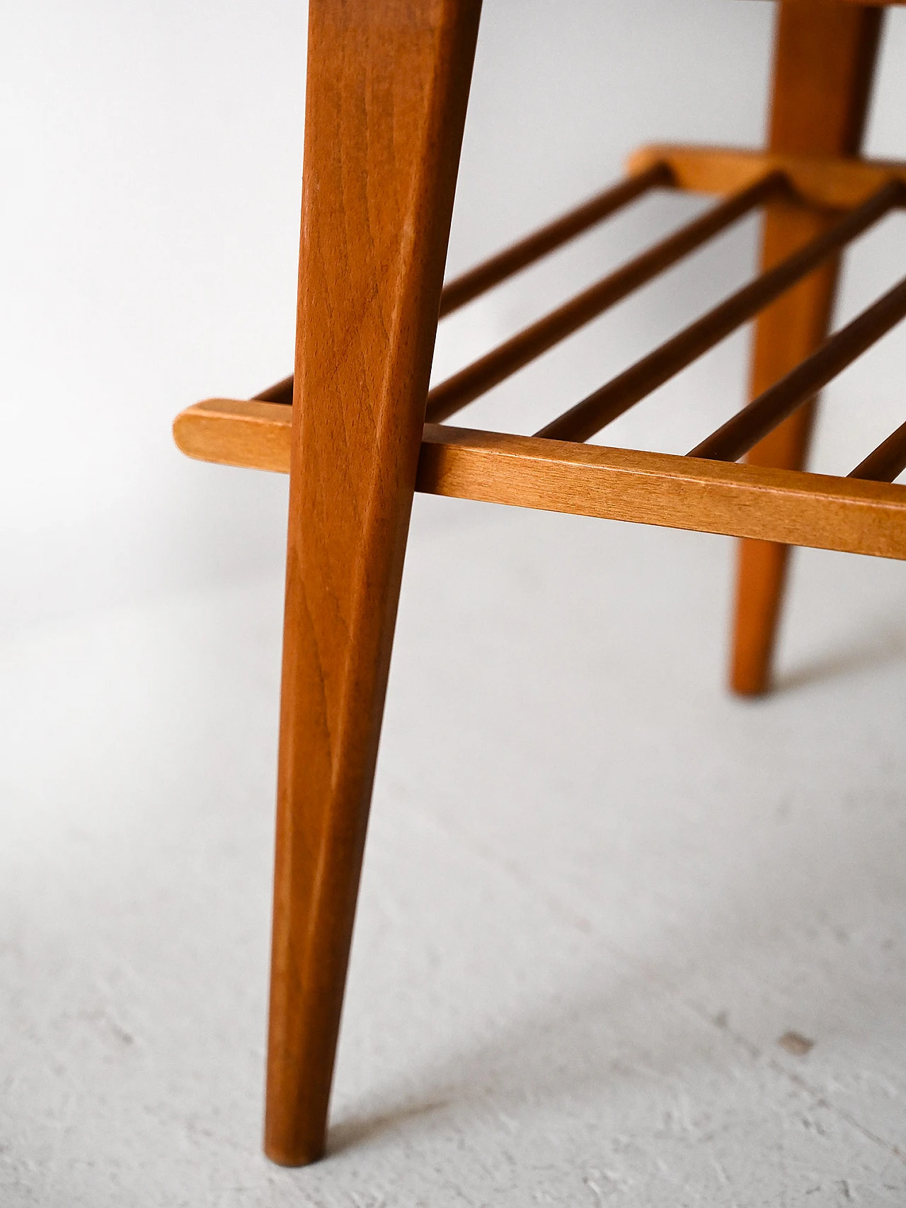 Danish bedside table with magazine rack 9