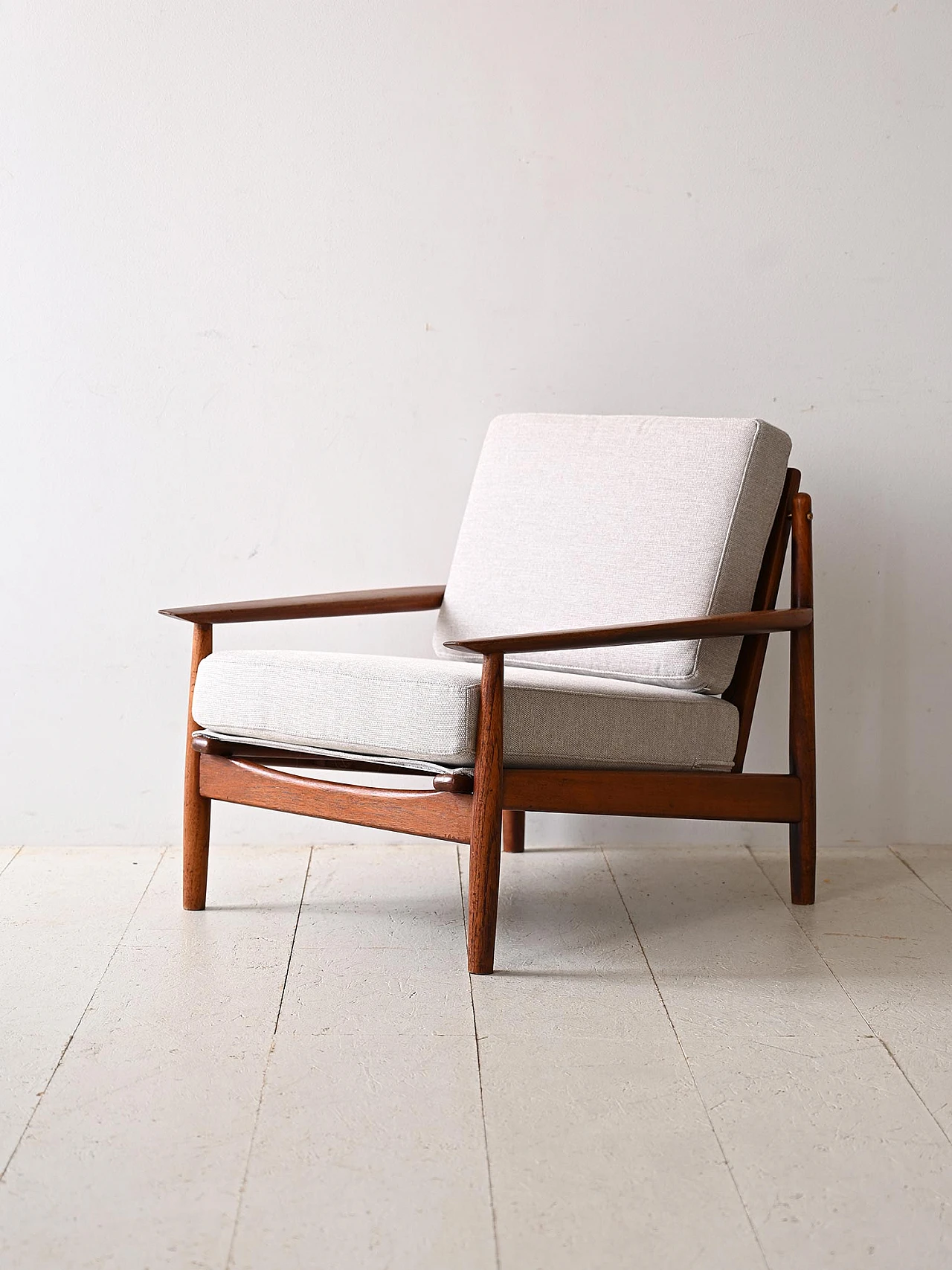 Danish teak armchair from the 1960s - Renewed cushions 2