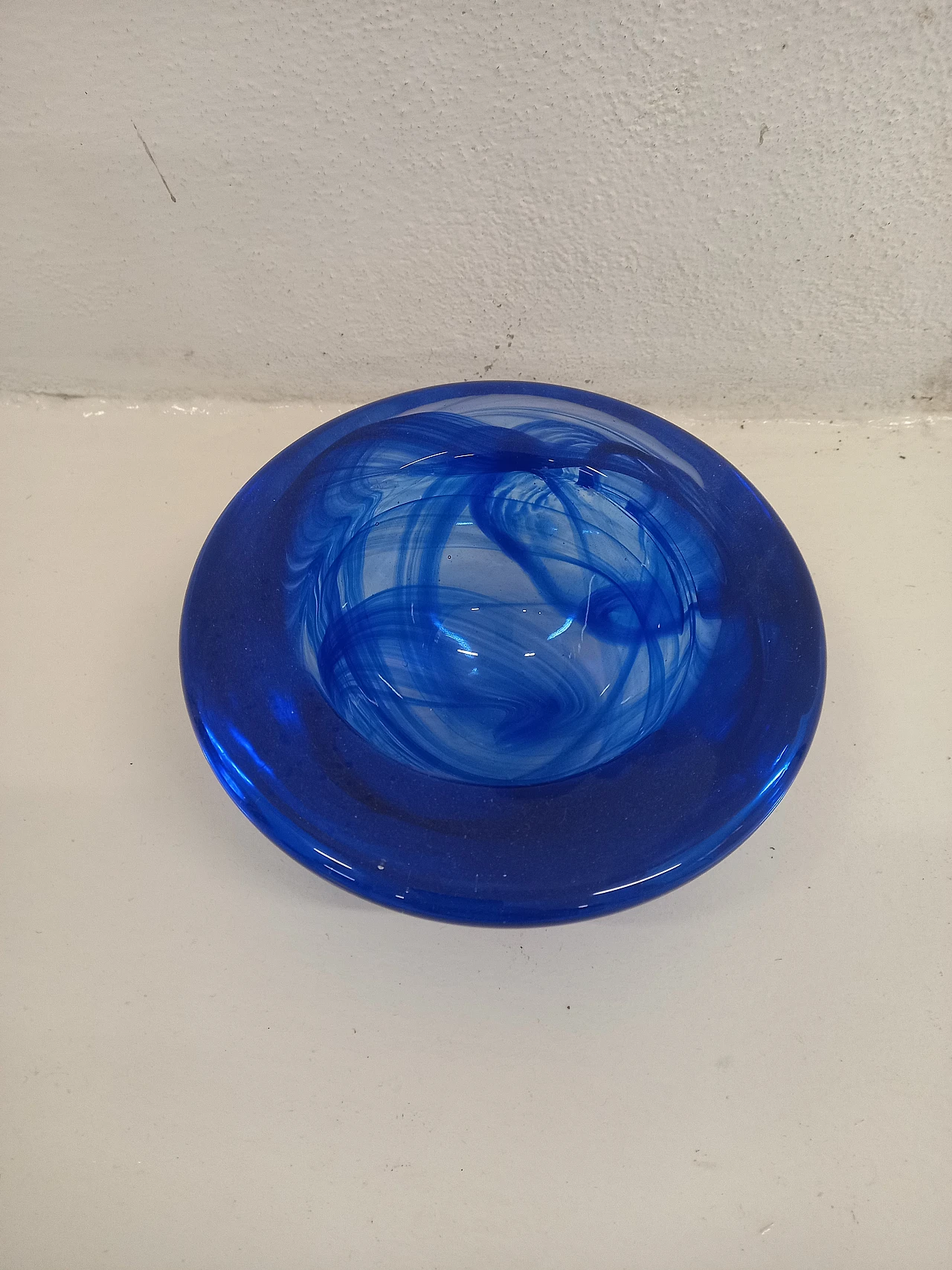 Blue Murano glass ashtray 2