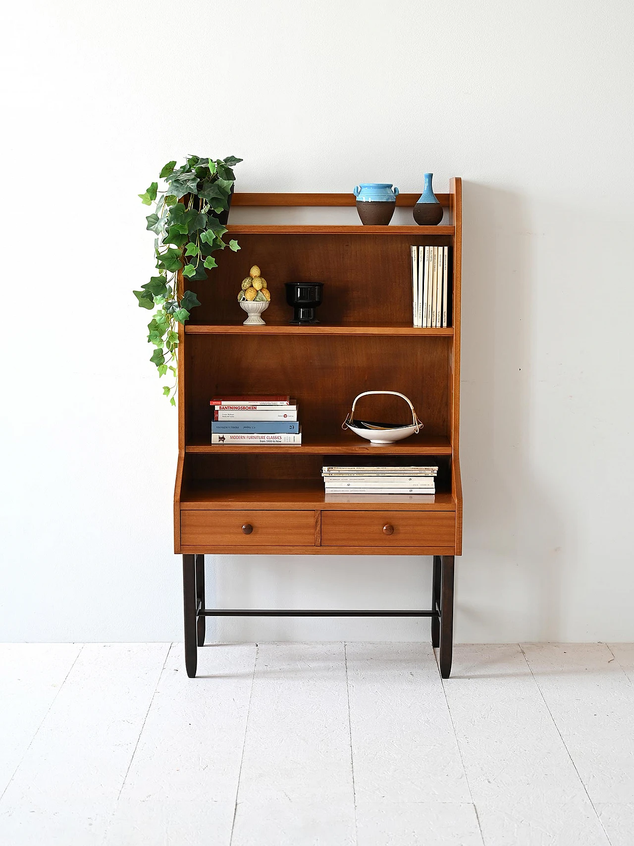 Low Scandinavian bookcase 1