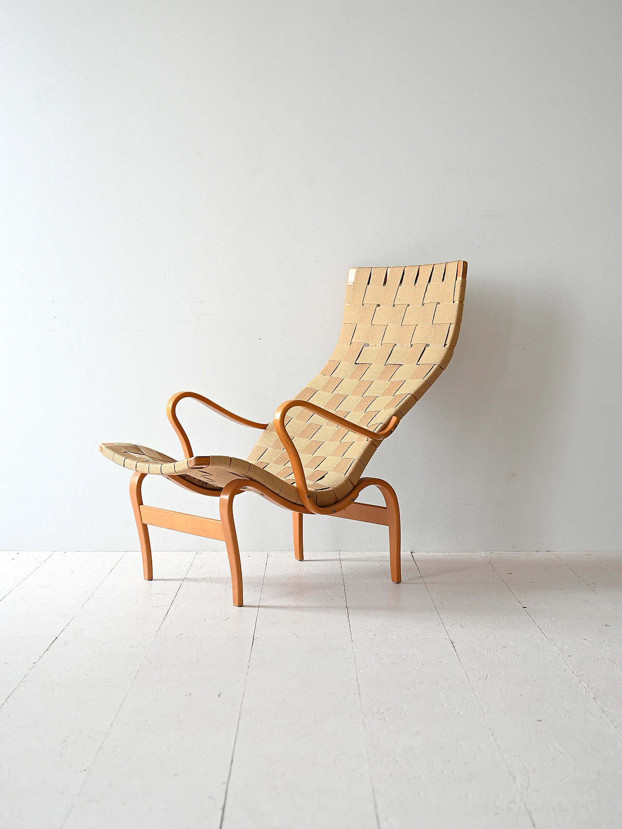 'Pernilla' armchair and footstool designed by Bruno Mathsson 2