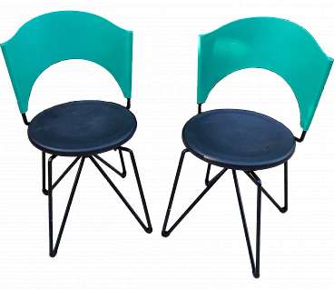 Pair of chairs by Carlo Bartoli for Bonaldo, 80s