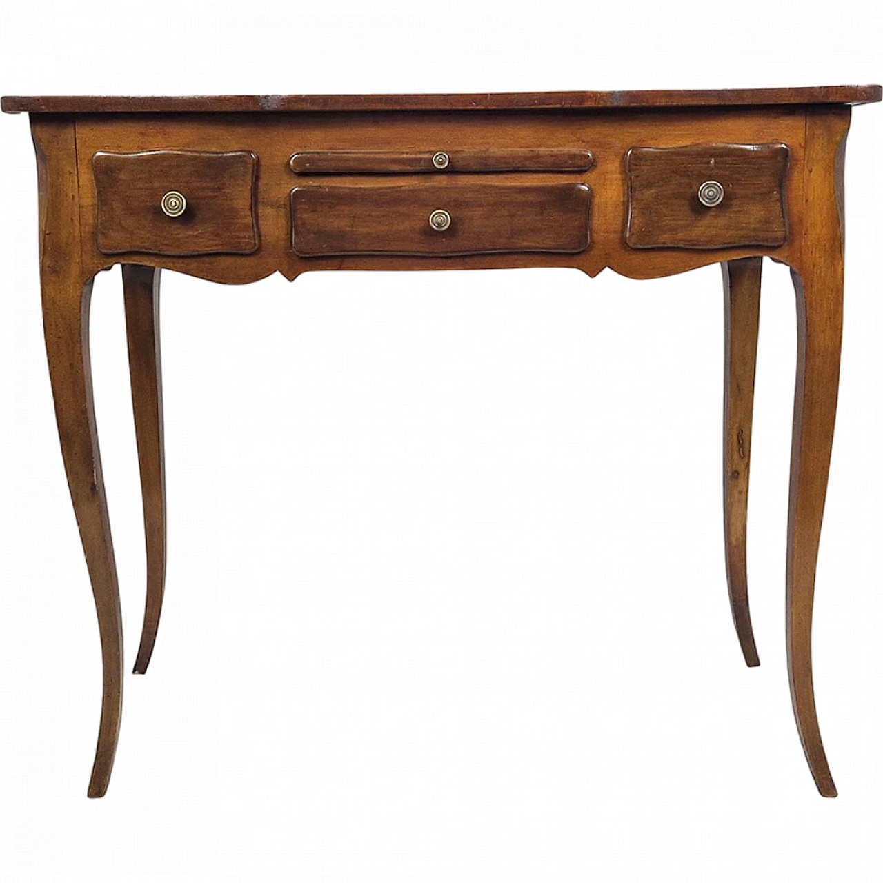 Small Louis XV wooden desk with moved legs, 19th century 20