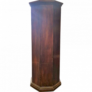 Octagonal stand column made of walnut wood, 19th century