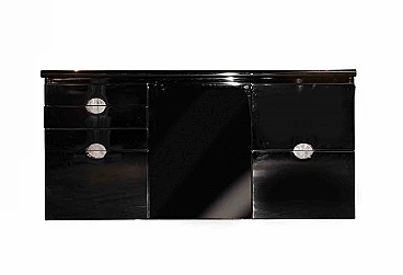 Luigi Caccia Dominioni, Black Sideboard by Luigi Caccia Dominioni for Azucena - Italy 1960s 1960s-1970s