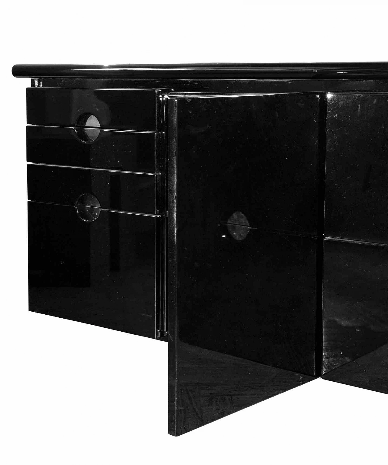 Luigi Caccia Dominioni, Black Sideboard by Luigi Caccia Dominioni for Azucena - Italy 1960s 1960s-1970s 6