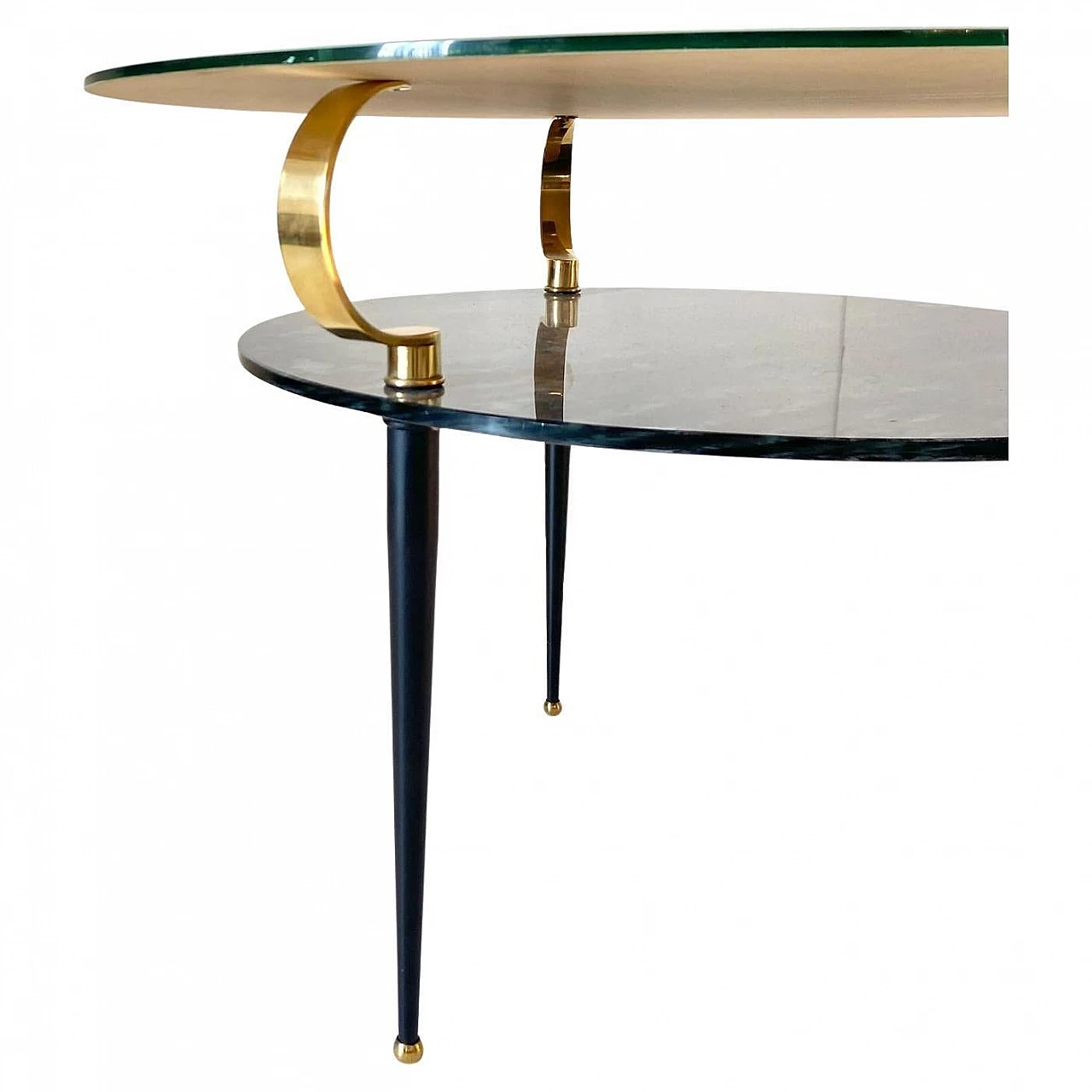 Marbled glass coffee table in the style of Fontana Arte 3