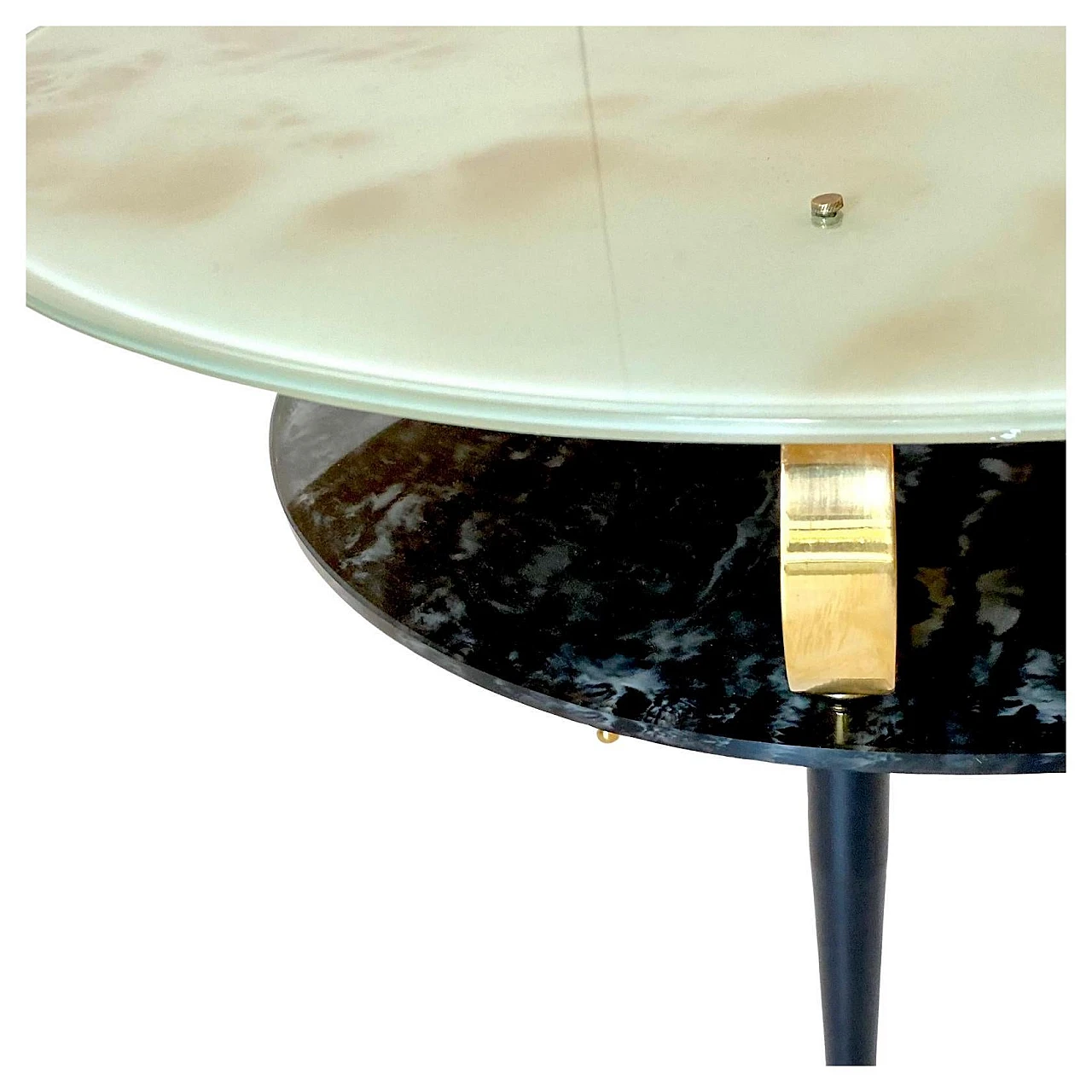 Marbled glass coffee table in the style of Fontana Arte 4