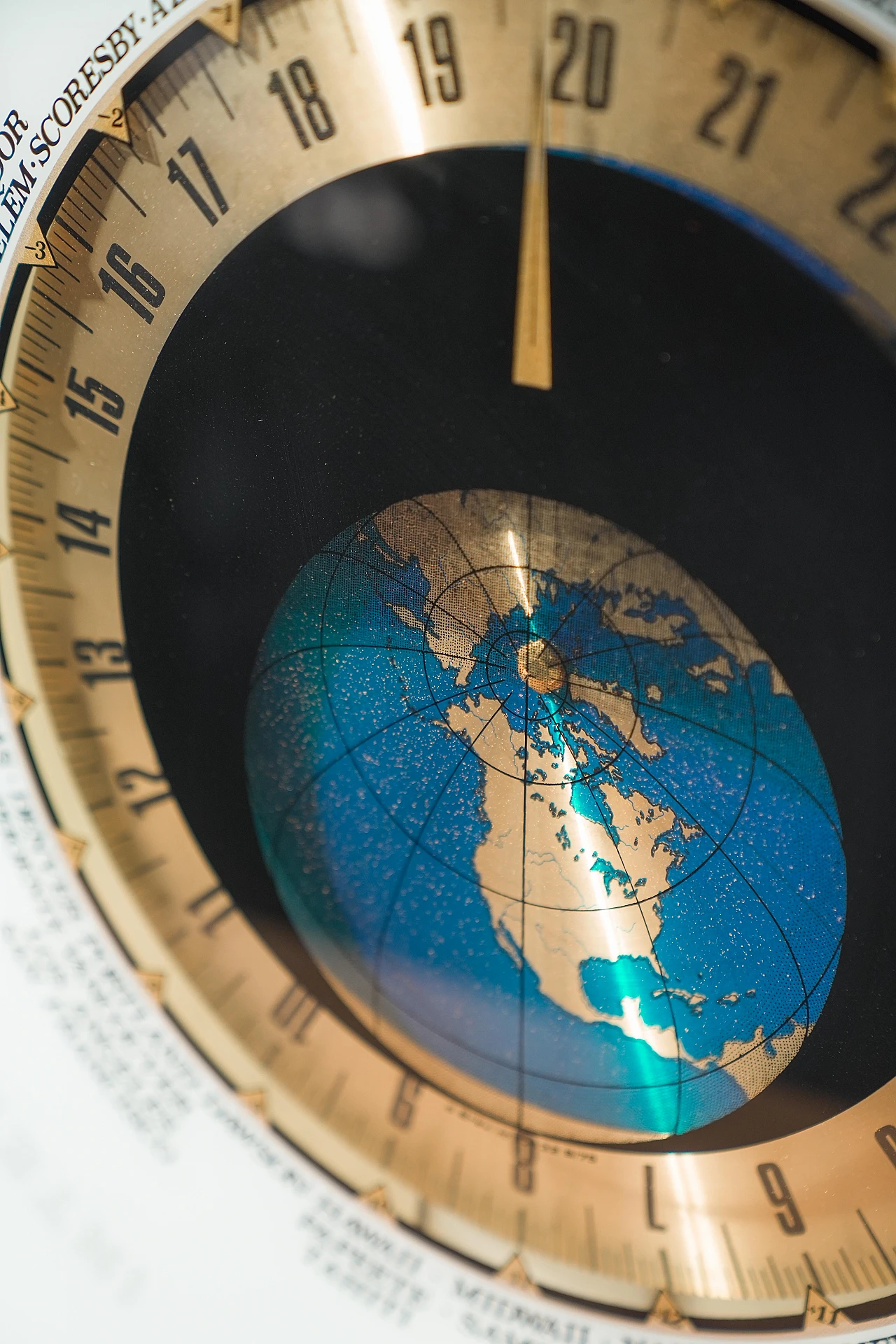 Time Comparison world clock with International time, 1980s 5