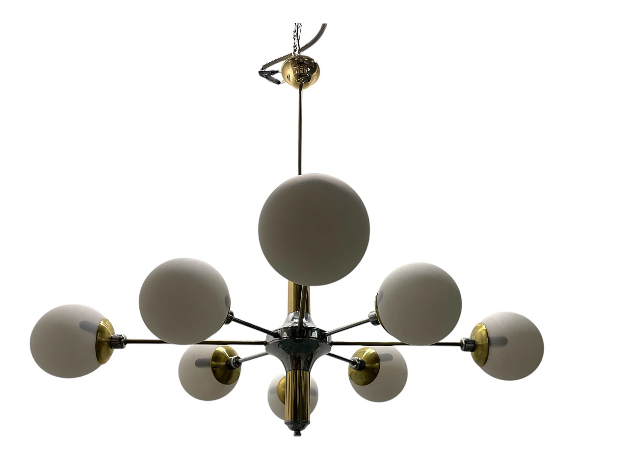 Sputnik Chrome Brass Chandelier 8 Lights 1