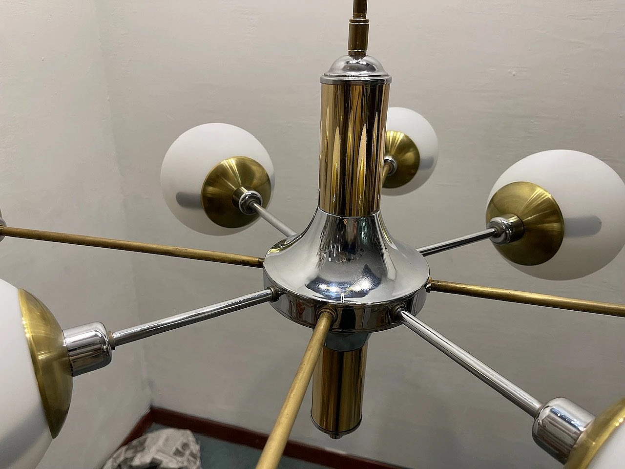 Sputnik Chrome Brass Chandelier 8 Lights 4