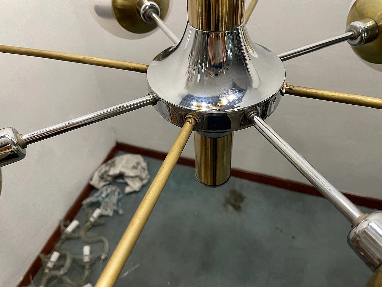 Sputnik Chrome Brass Chandelier 8 Lights 8