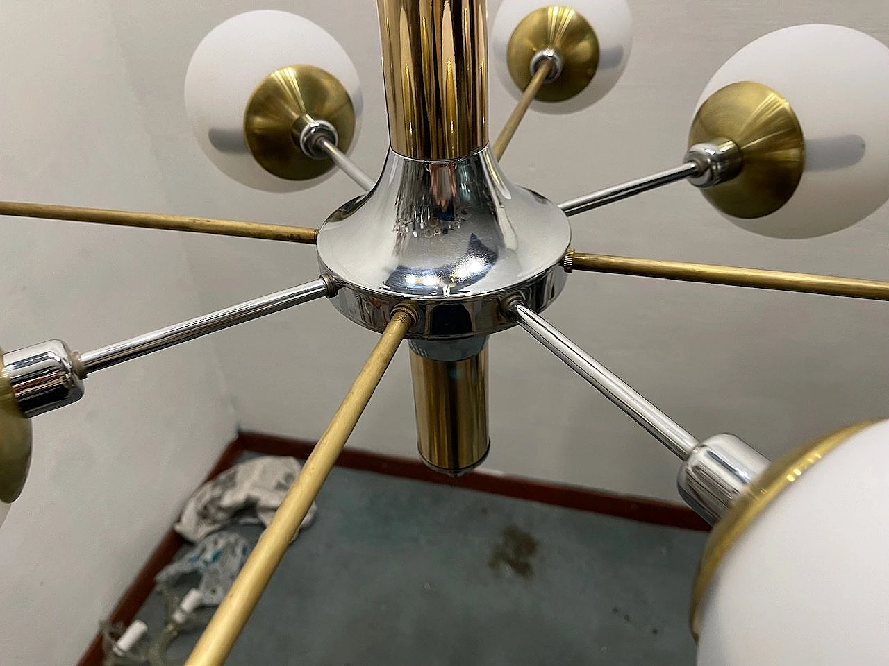 Sputnik Chrome Brass Chandelier 8 Lights 10