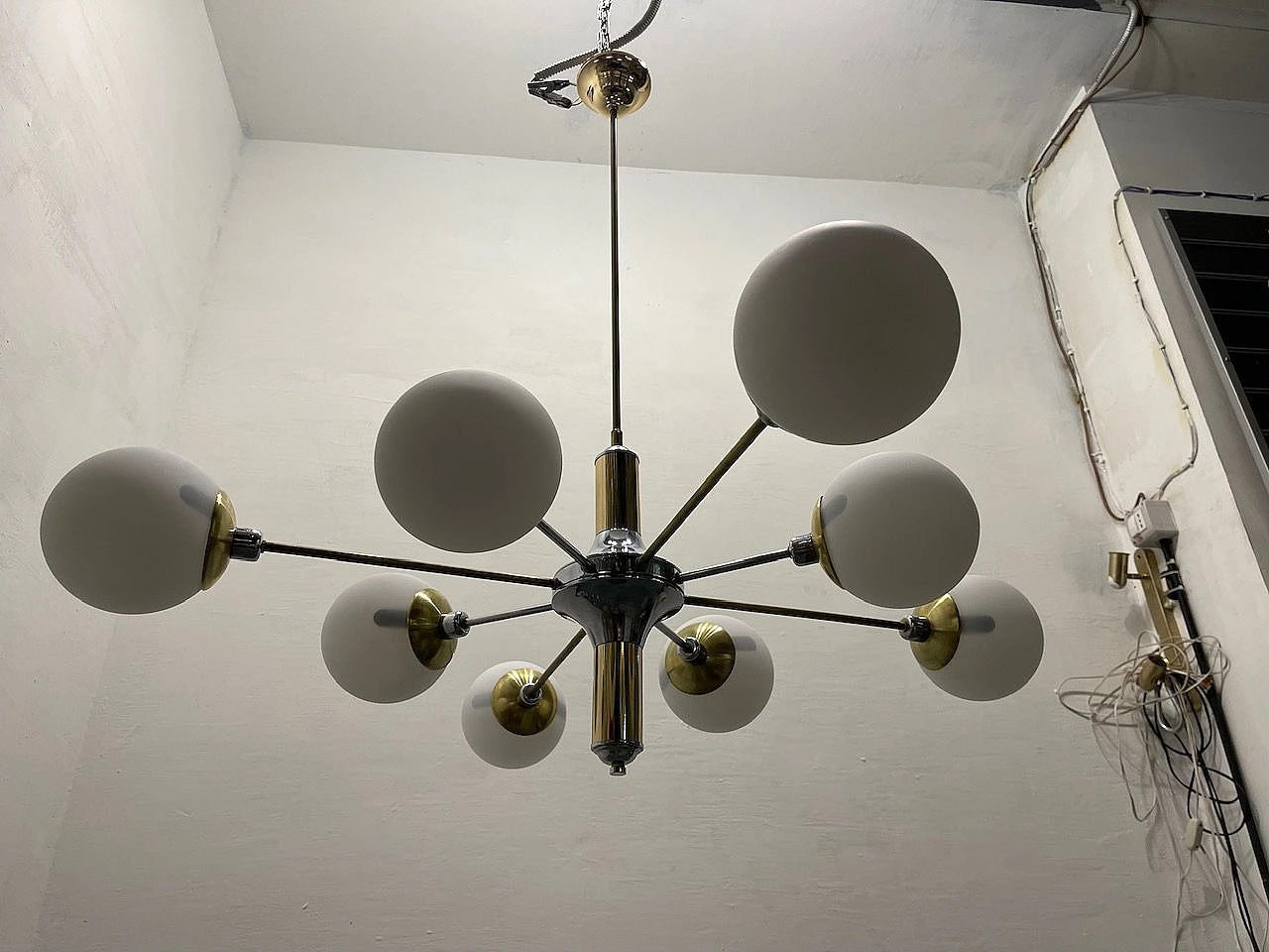 Sputnik Chrome Brass Chandelier 8 Lights 11