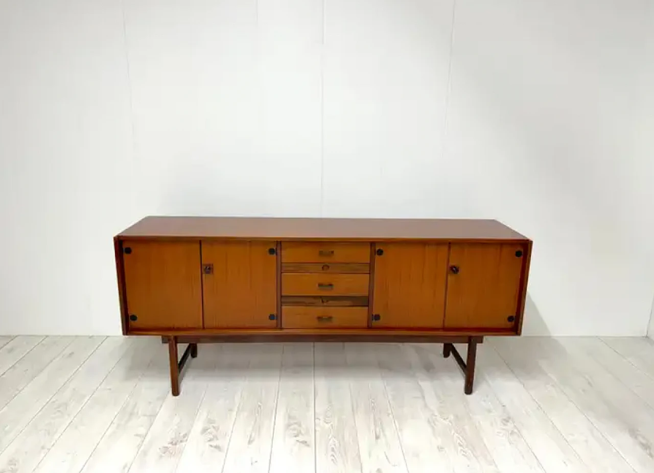 Credenza in legno di teak di Barovero, anni '60 3