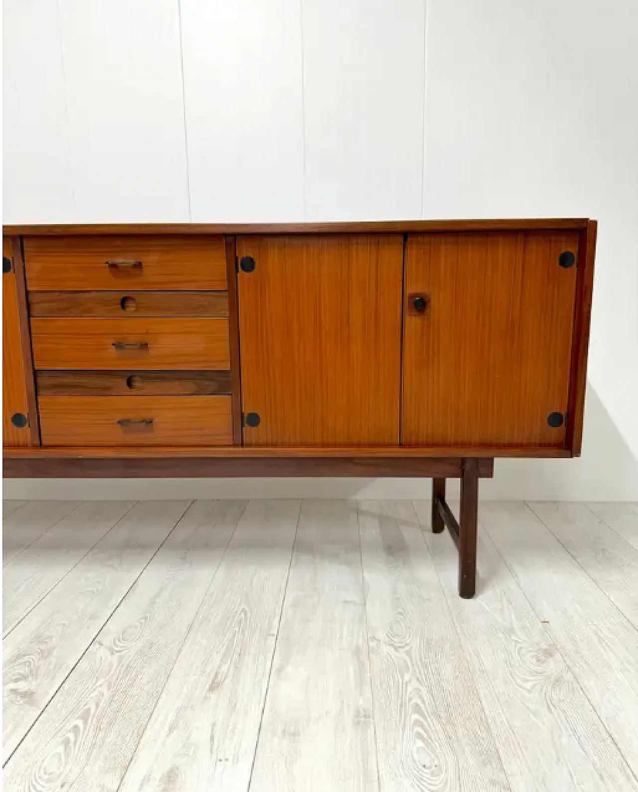 Credenza in legno di teak di Barovero, anni '60 5